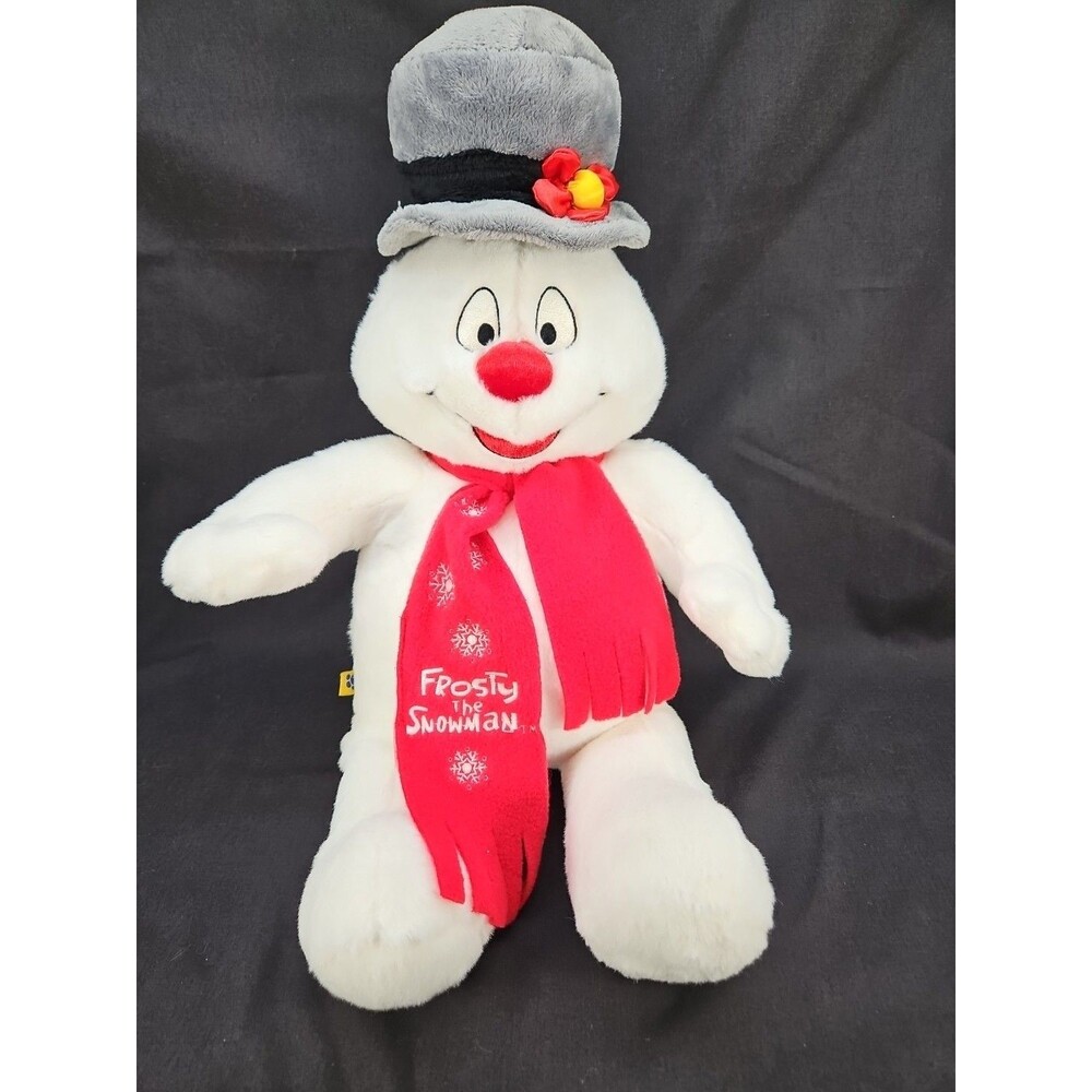Build-A-Bear Frosty The Snowman 18 Inch Plush Light Up Flower/Cheeks Sound WORKS